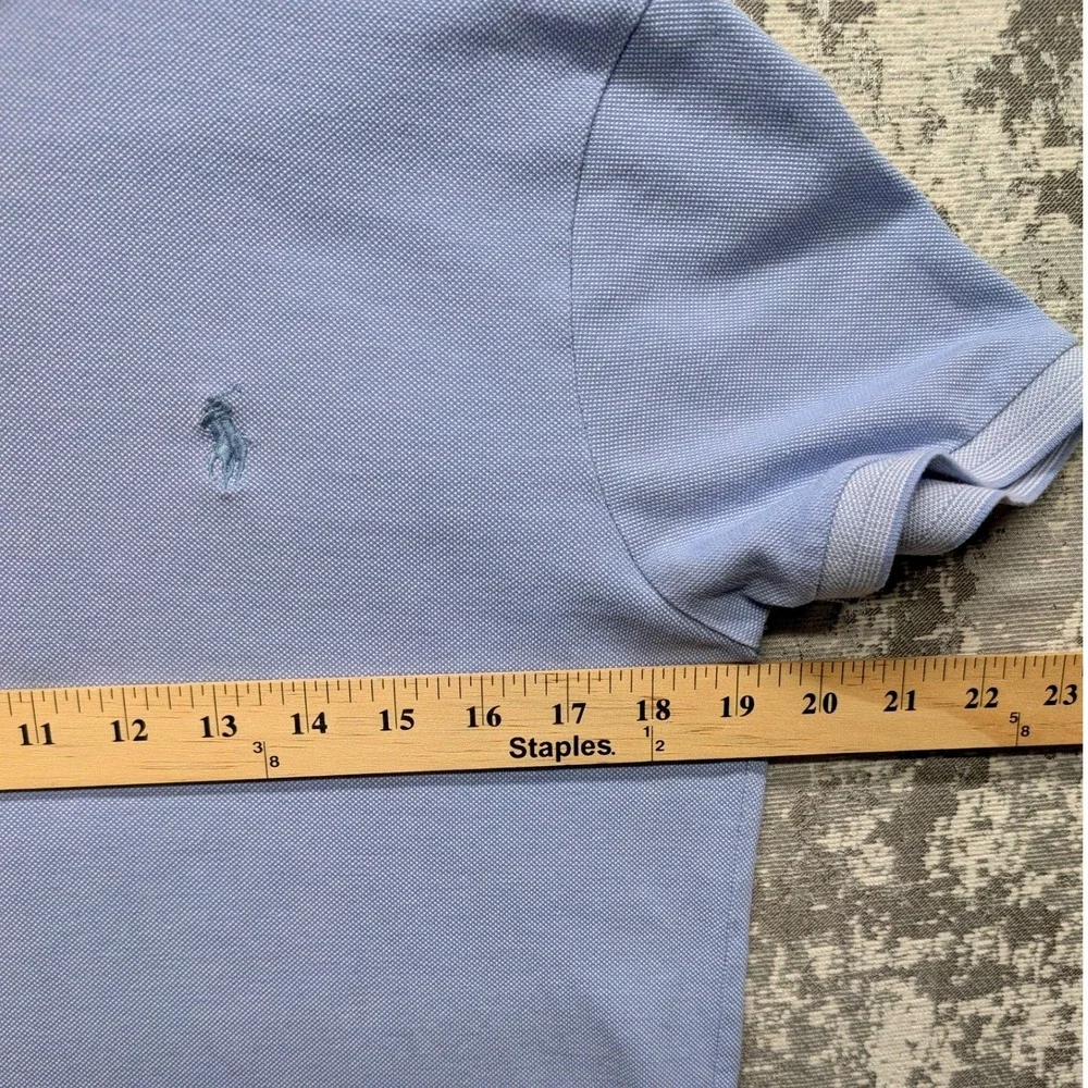 Polo Ralph Lauren Men's Blue Custom‎ Slim Fit Polo Shirt Size Large